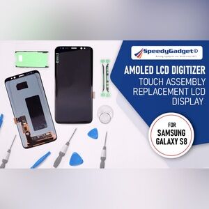 Samsung Galaxy S8 - Amoled LCD digitizer screen touch assembly replacement.